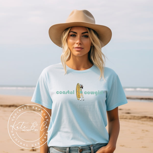 Costal Cowgirl T-Shirt, Country Summer T-Shirts, Western Summer Tees, Summer Graphic T-Shirts, Bestselling Summer Tees, Cute Summer Shirts