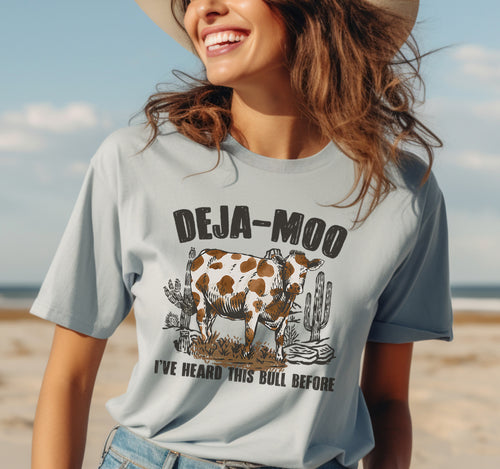 Daja-Moo T-Shirt, Funny County Graphic T-Shirt, Western Apparel, Cute Country Tees, Women's Graphic T-Shirts