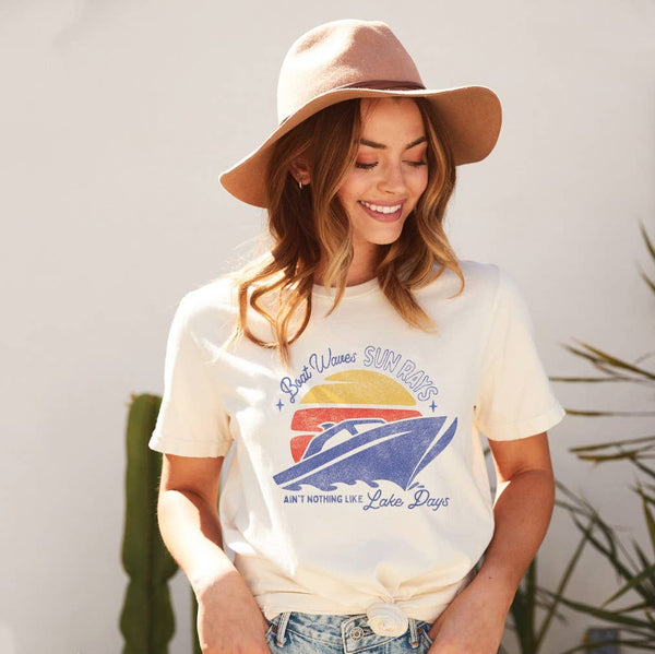 BOAT WAVES SUN RAYS Graphic T-Shirt (PREORDER) LIMITED SUPPLIES!