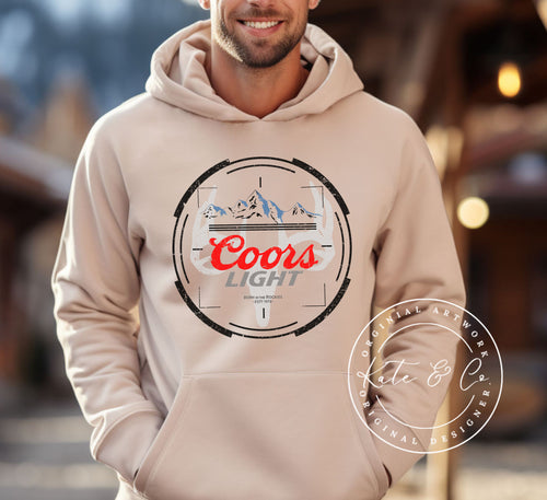 Coors Light Scope Deer Hunting Hoodie, Custom Hunting Shirt Designs, Coors Light, Coors Shirts, Coors Light Sweatshirts, Holiday Gift Ideas