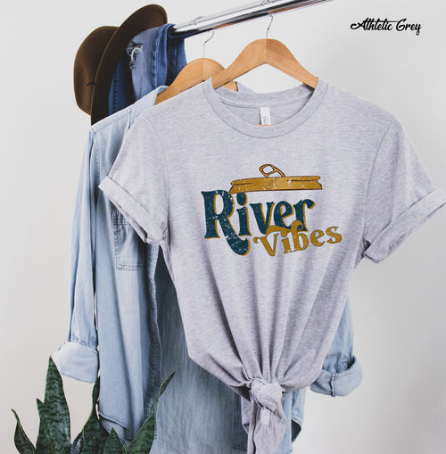 River Vibes T-Shirt, Lake Shirt, Pontoon Shirt, Summer Lake Shirt, Summer T-Shirts, Vacation Shirt, Beer Shirts, Cute Shirts for Her, Gifts