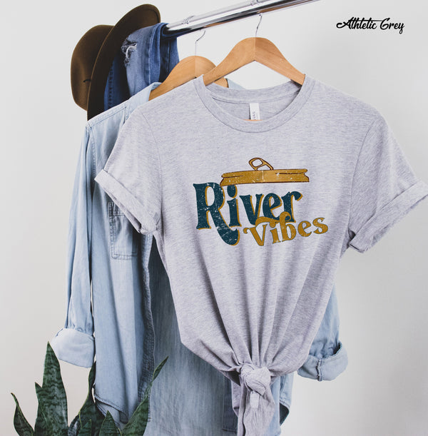 River Vibes T-Shirt, Lake Shirt, Pontoon Shirt, Summer Lake Shirt, Summer T-Shirts, Vacation Shirt, Beer Shirts, Cute Shirts for Her, Gifts