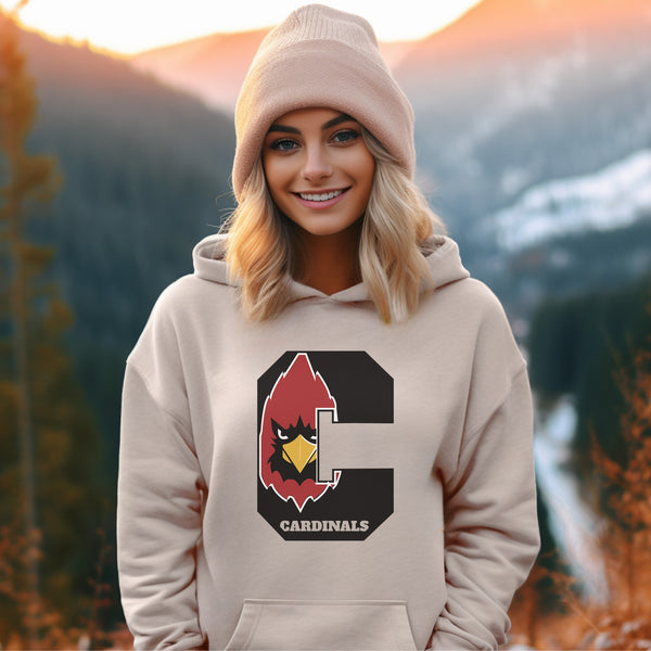 Cardinal in the C Unisex Hoodie, Cardinal Logo, Cardinal sportswear, Gifts for him, Gifts for her, Holiday gift ideas,