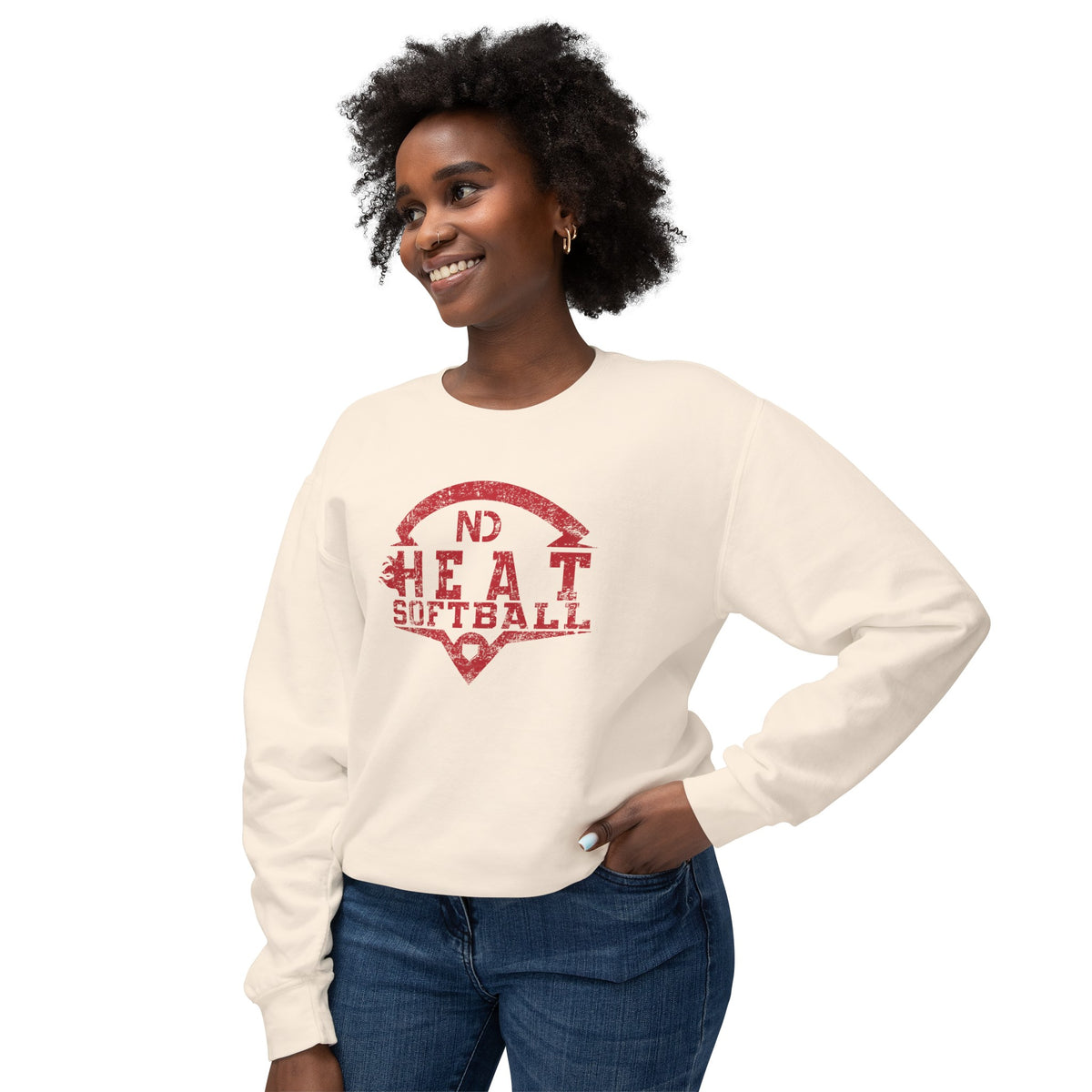 ND Heat Vintage Diamond Unisex Lightweight Crewneck Sweatshirt