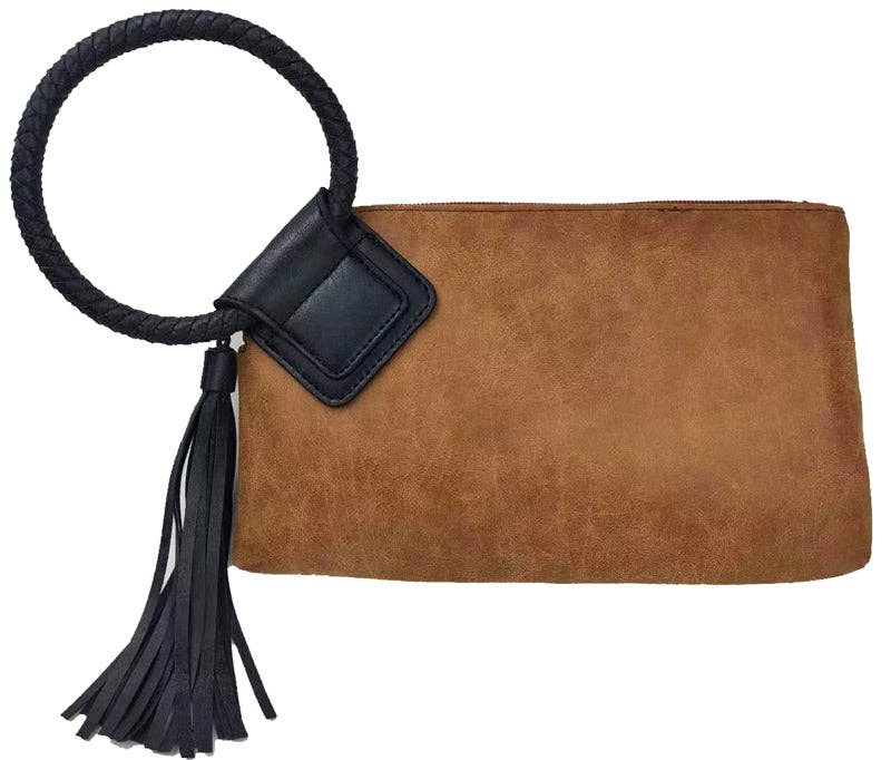 Fashion Cuff Handle Tassel Wristlet Clutch  LIMITED SUPPLIES