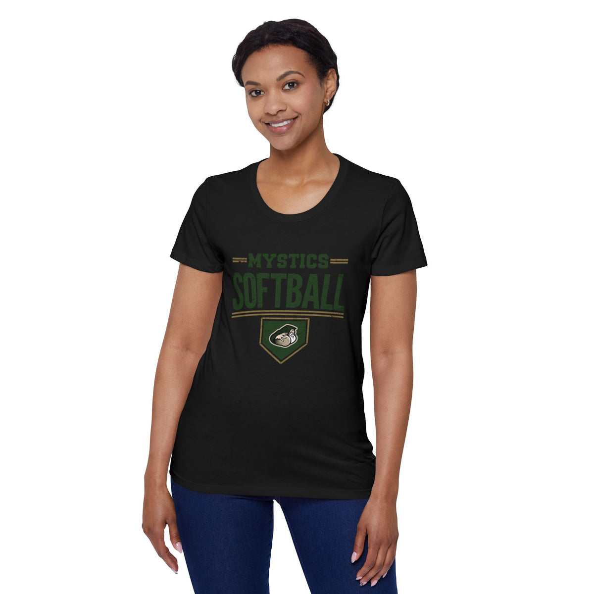Mystics Softball Women's Organic Short Sleeve T-Shirt, Sports Tee, Eco-Friendly Apparel, Team Spirit Shirt, Gift for Athletes