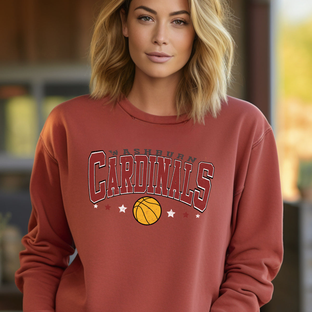 Cardinals Varsity Style Basketball Sweatshirt, Personalized Shirt, Team Name Sweatshirt, Cardinals Shirts, Custom Design, Personalized Tops