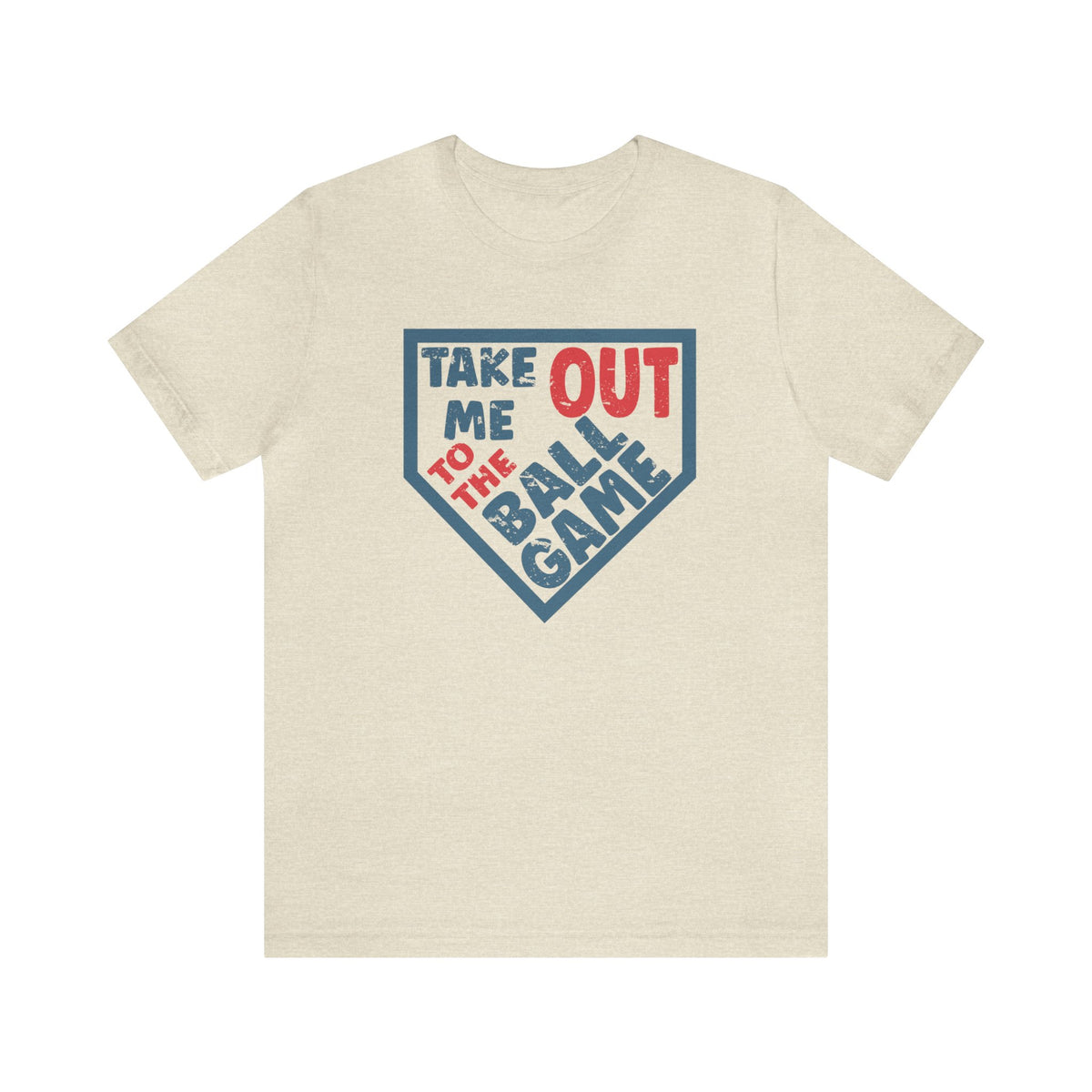 Take Me Out to The Ballgame T-Shirt, Unisex Baseball Short Sleeve Tee, Cute Softball Graphic Tees, Cute Baseball Tees