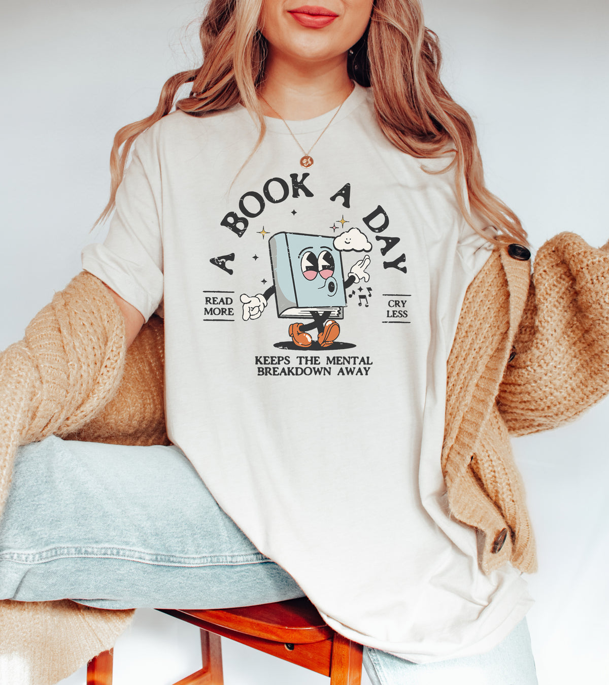 A Book A Day Keeps The Mental Breakdown Away T-Shirt, Book Lovers Tees, Shirts For Book Lovers, Cute Graphic Tees, Bestselling Graphic T-Shirts