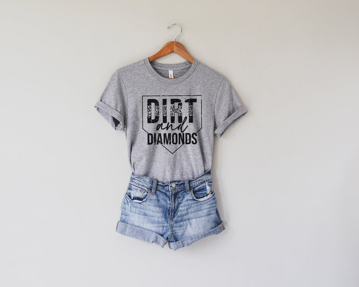 Dirt and Diamonds T-Shirt, Softball Shirts, Baseball Shirts, Cute Ball Shirts