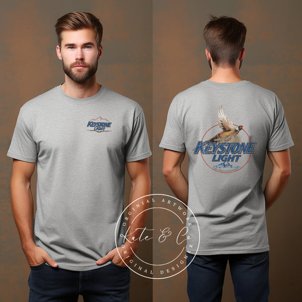 Keystone Light Pheasant T-Shirt, Keystone Light Hunting Shirt, Beer Shirt, Hunting Shirt, Gifts for Him, Kate & Co Exclusive T-Shirts, Holiday Gift Idea