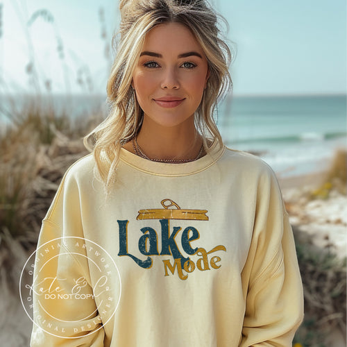 Lake Mode Sweatshirt, Lake Shirt, Pontoon Shirt, Summer Lake Shirt, Summer T-Shirts, Vacation Shirt, Beer Shirts, Cute Shirts for Her, Lake Sweatshirt