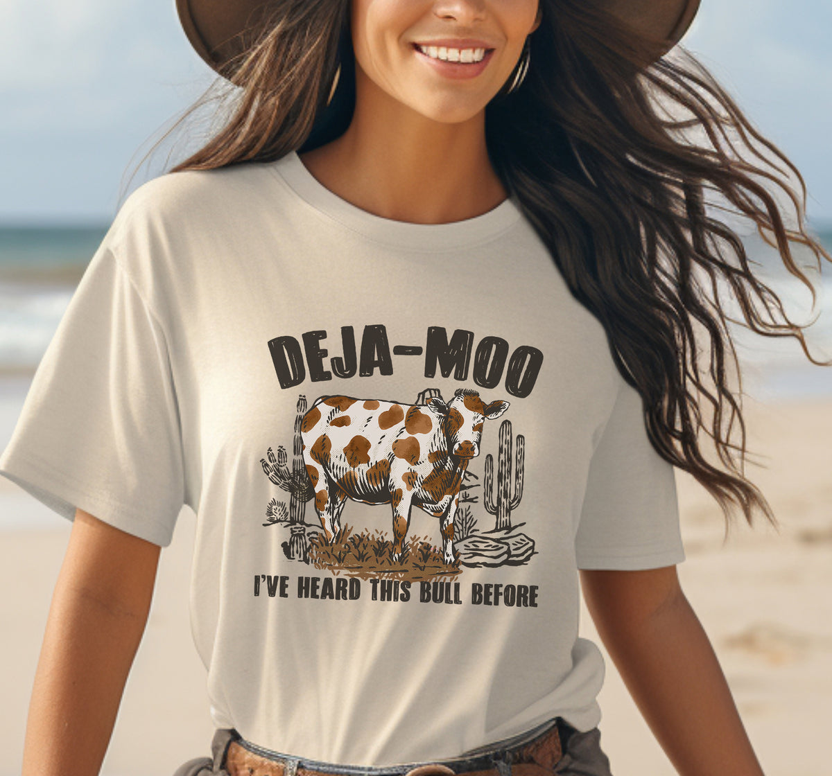 Daja-Moo T-Shirt, Funny County Graphic T-Shirt, Western Apparel, Cute Country Tees, Women's Graphic T-Shirts