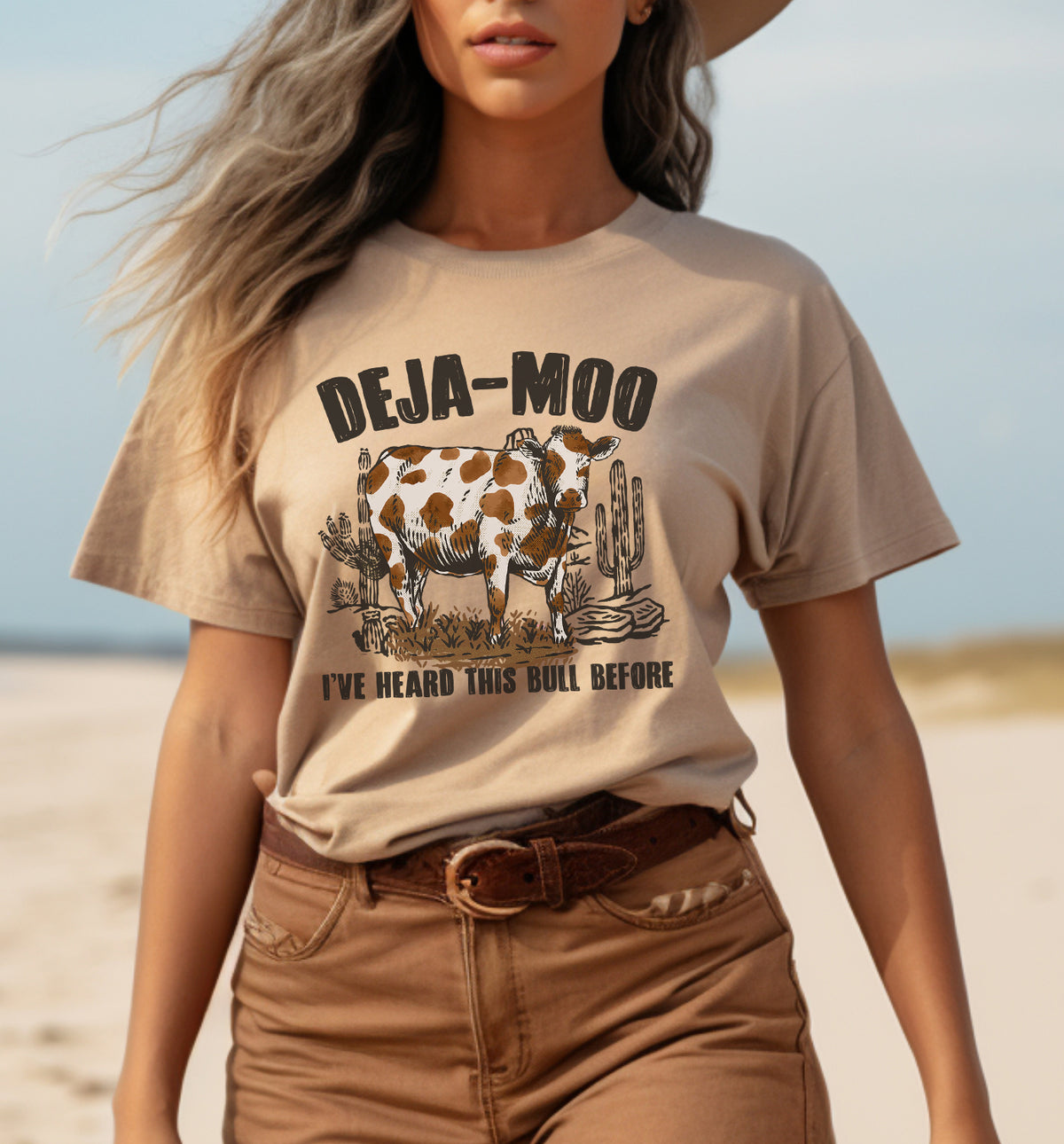 Daja-Moo T-Shirt, Funny County Graphic T-Shirt, Western Apparel, Cute Country Tees, Women's Graphic T-Shirts