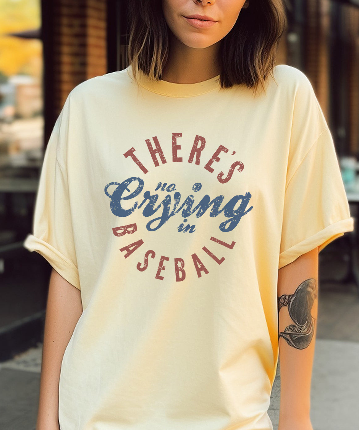 There's No Crying In Baseball T-Shirt, Baseball Graphic Tees, Cute Baseball Shirts, Baseball Mom Tees