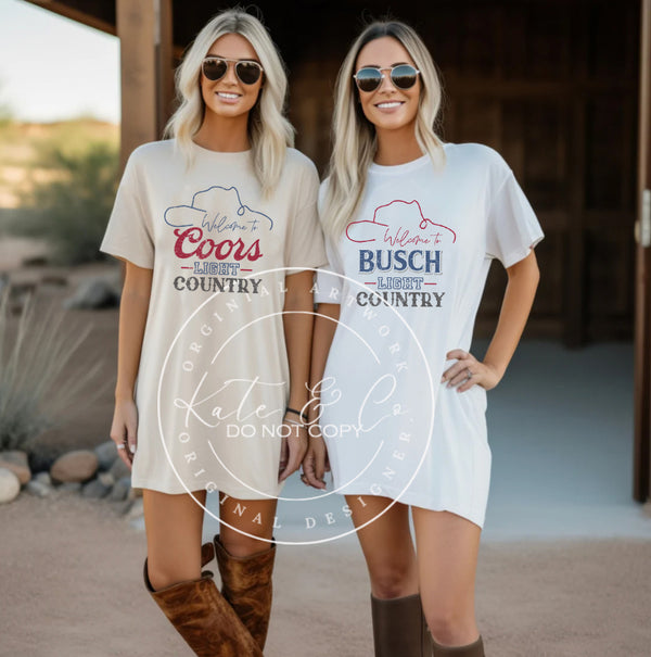 Welcome To Coors Light Country T-Shirt, Coors Light Shirt, Coors Tee, Popular Beer Shirts, One-Of-A-Kind Coors Light T-Shirt, Coors Country, Rodeo Shirts