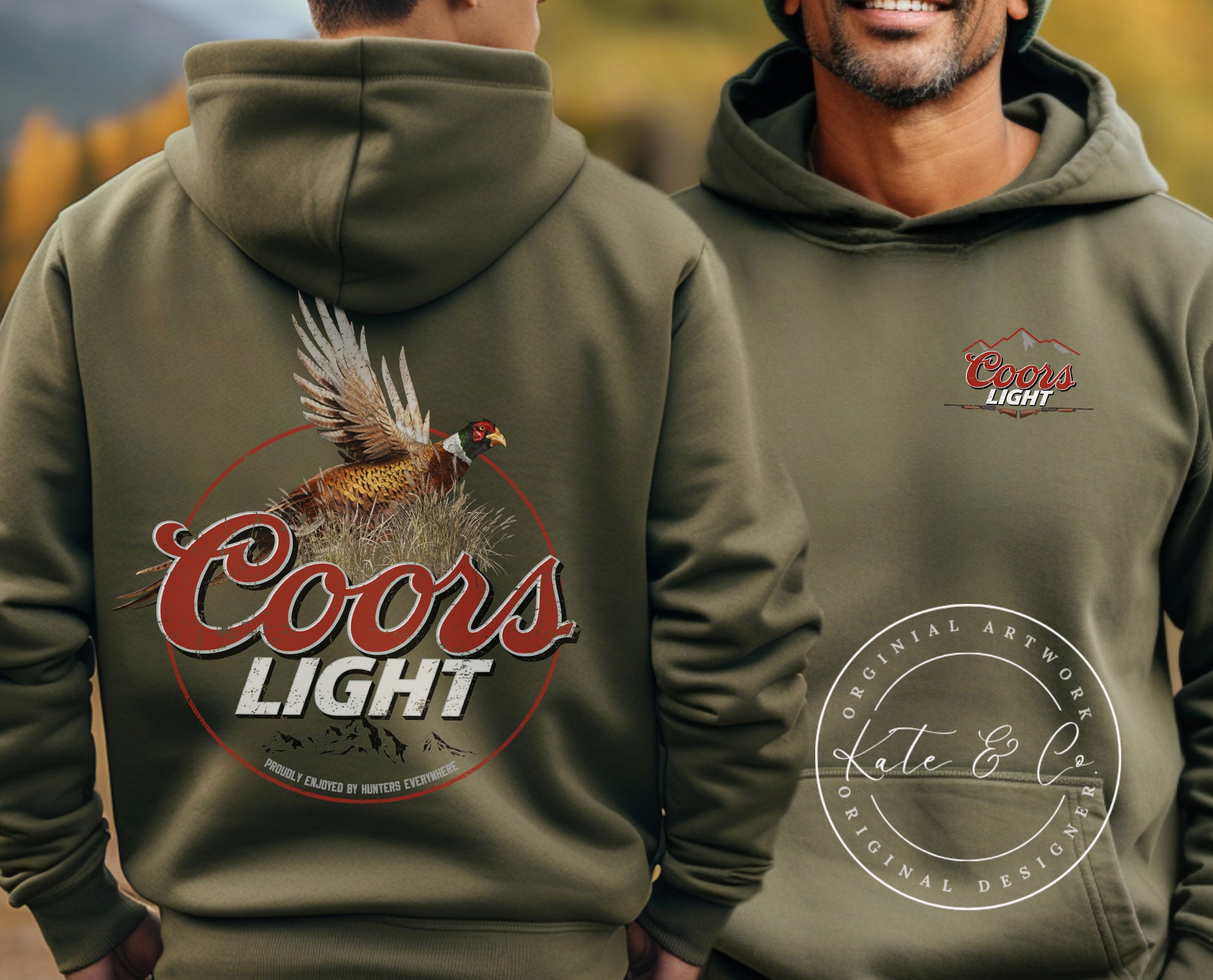 Coors light sweatshirt 2024 with beer pouch