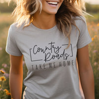 Country Road Take Me Home Unisex t-shirt, Camping tshirt, Nature tshirt, Country Shirt, American shirt, Western tops,