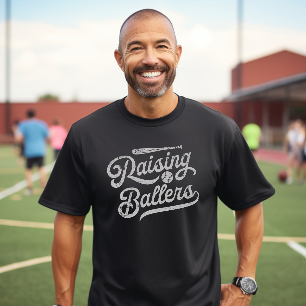 Rasing Ballers T-Shirt, Baseball Tees, Softball Tees, Sports T-Shirts, T-Ball Shirts for Mom