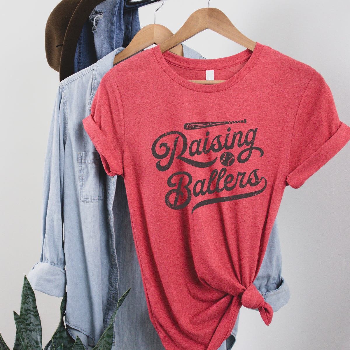 Rasing Ballers T-Shirt, Baseball Tees, Softball Tees, Sports T-Shirts, T-Ball Shirts for Mom