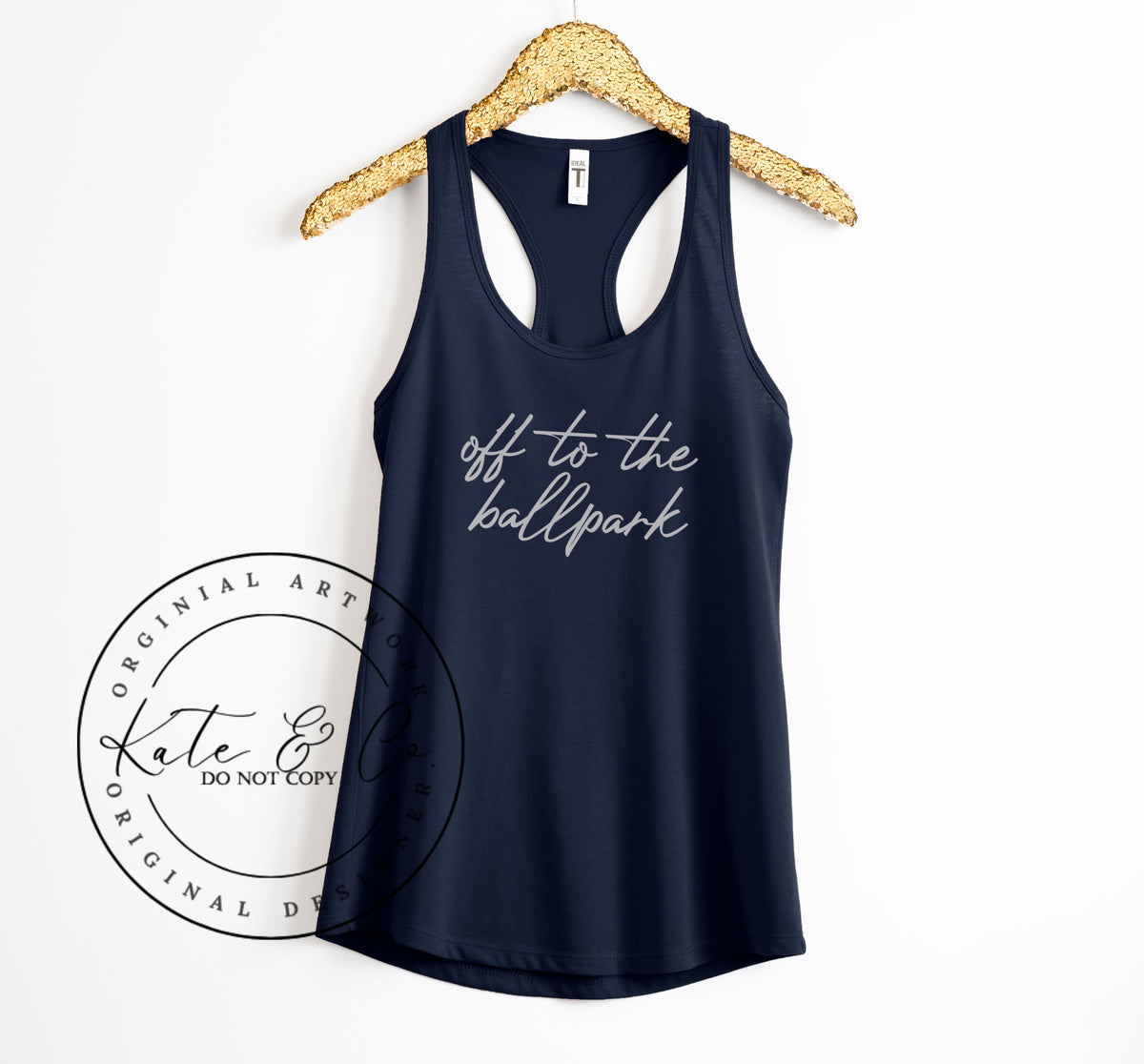 Off To The Ballpark Tank Top, Sports Mom Tops for Baseball or Softball, Cute Softball Tank Top, Cute Baseball Tops, Summer Graphic Top, Bestselling Tops, Kate & Co. Original, T-Ball Mom Tops