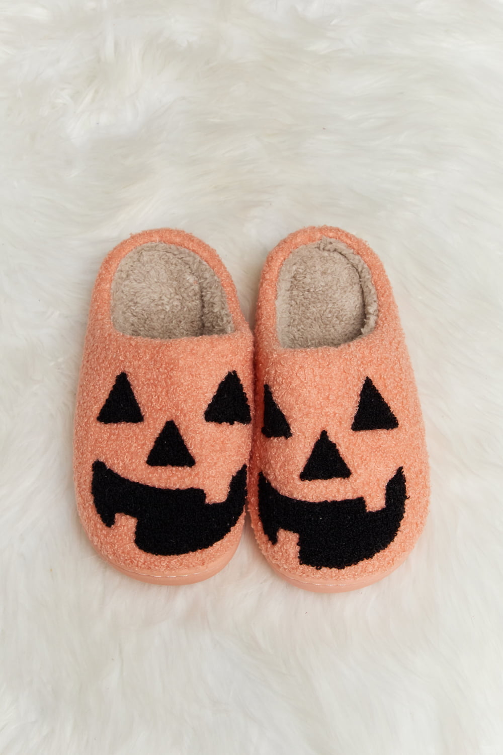 Printed Plush Slide Slippers