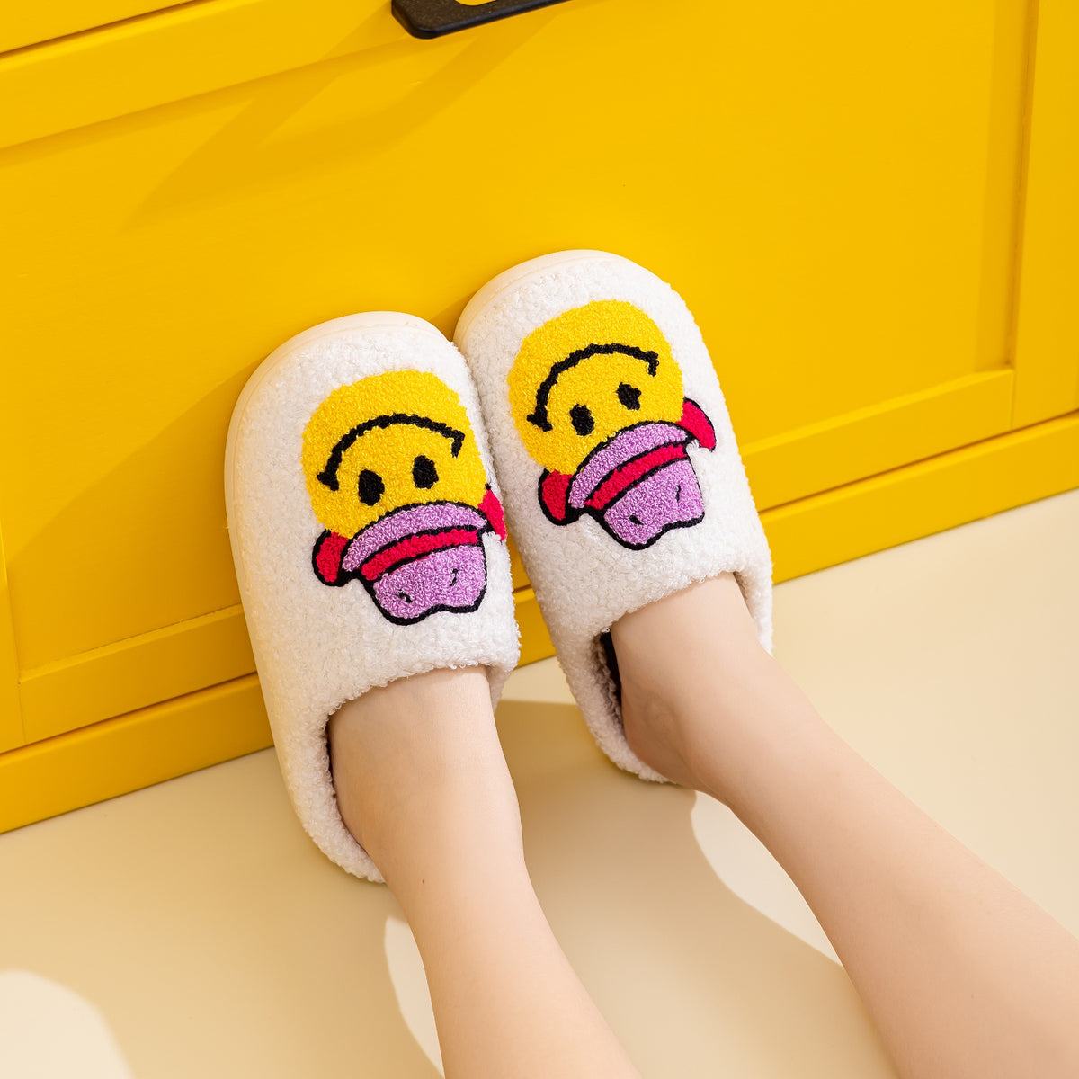 Western Smiley Face Slippers