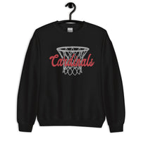 Cardinals Hoop Crew Neck Sweatshirt, Cardinals Logo, Gifts for her, Cardinals Sportwear, Basketball Sweatshirt, Holiday Gift ideas