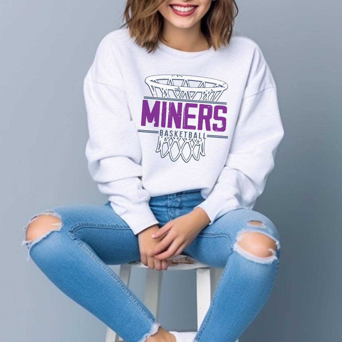 Miners Basketball, Game Day Sweatshirt, Women's Basketball Sweater, Men's Sweatshirt, Basketball Sweatshirt for Women ,Basketball Shirt