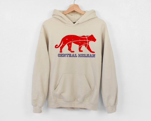 Central McLean Cougars Basketball Hoodie, Cougars Mascot