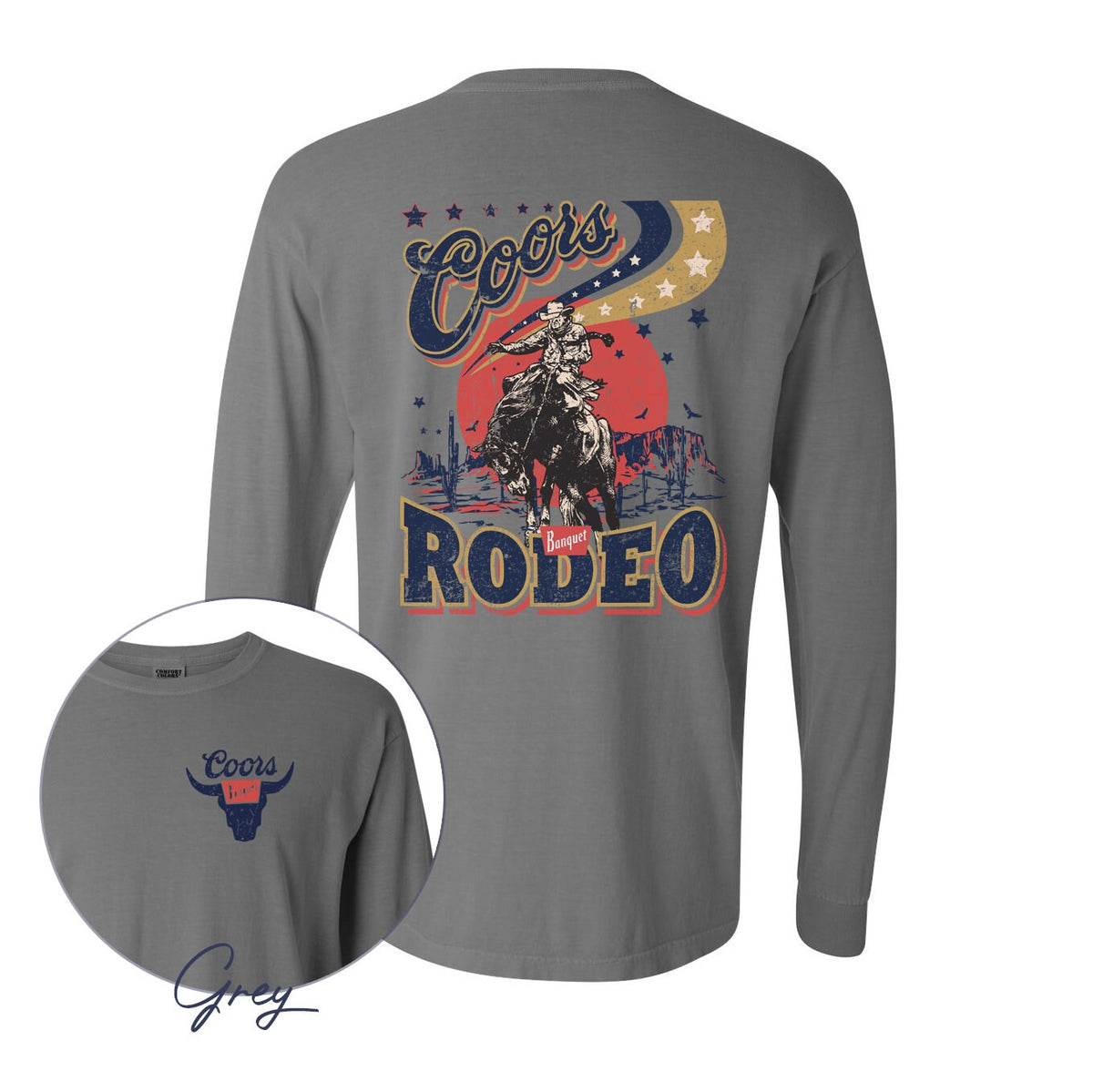 Coors Banquet Rodeo Long Sleeve Shirt, Coors Long Shirt, Gift Ideas For Him, Shirts For Him, Country Western Shirts, Holiday Sweatshirt