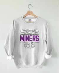 Miners Basketball, Game Day Sweatshirt, Women's Basketball Sweater, Men's Sweatshirt, Basketball Sweatshirt for Women ,Basketball Shirt