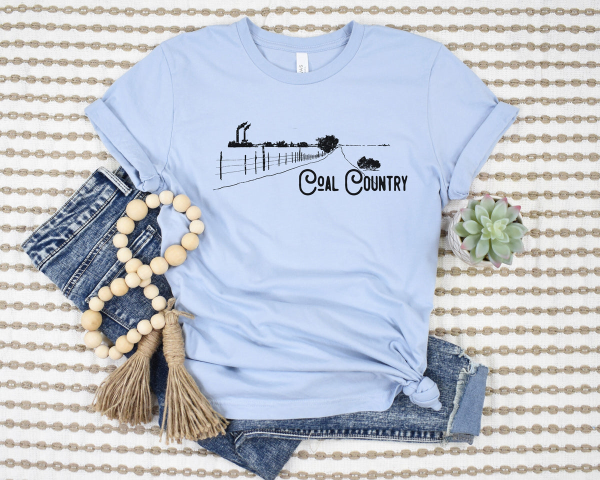 Coal Country T-Shirt, Graphic Tees, North Dakota, Midwest tshirt, Country shirts, Farming tees, Western shirts,