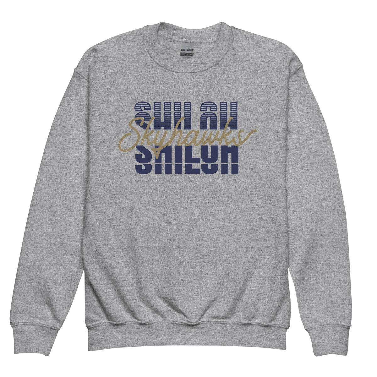 Shiloh Skyhawks Youth Sweatshirt, Kids Shiloh Skyhawks Crew Neck, Kids Custom Sweatshirts, Custom Youth Sports Shirts