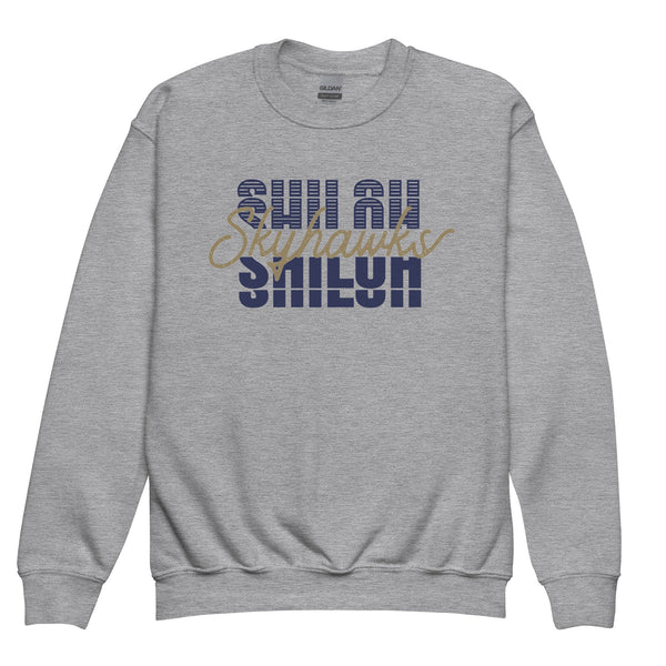 Shiloh Skyhawks Youth Sweatshirt, Kids Shiloh Skyhawks Crew Neck, Kids Custom Sweatshirts, Custom Youth Sports Shirts