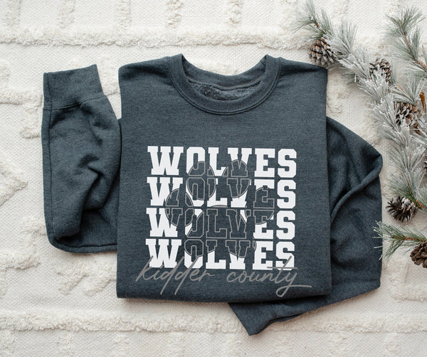 Kidder Country Wolves Sweatshirt, Wolves Custom Shirt, Wolves Team Spirit Sweatshirts, Custom Team Shirts, Wolves Team Logo, Wolves Sports