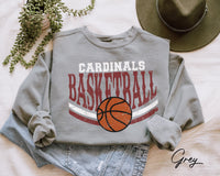 Cardinals Basketball Sweatshirt, Personalized Basketball Mom Crewneck, Basketball Pullover, Basketball Number Shirt, Custom Basketball Team