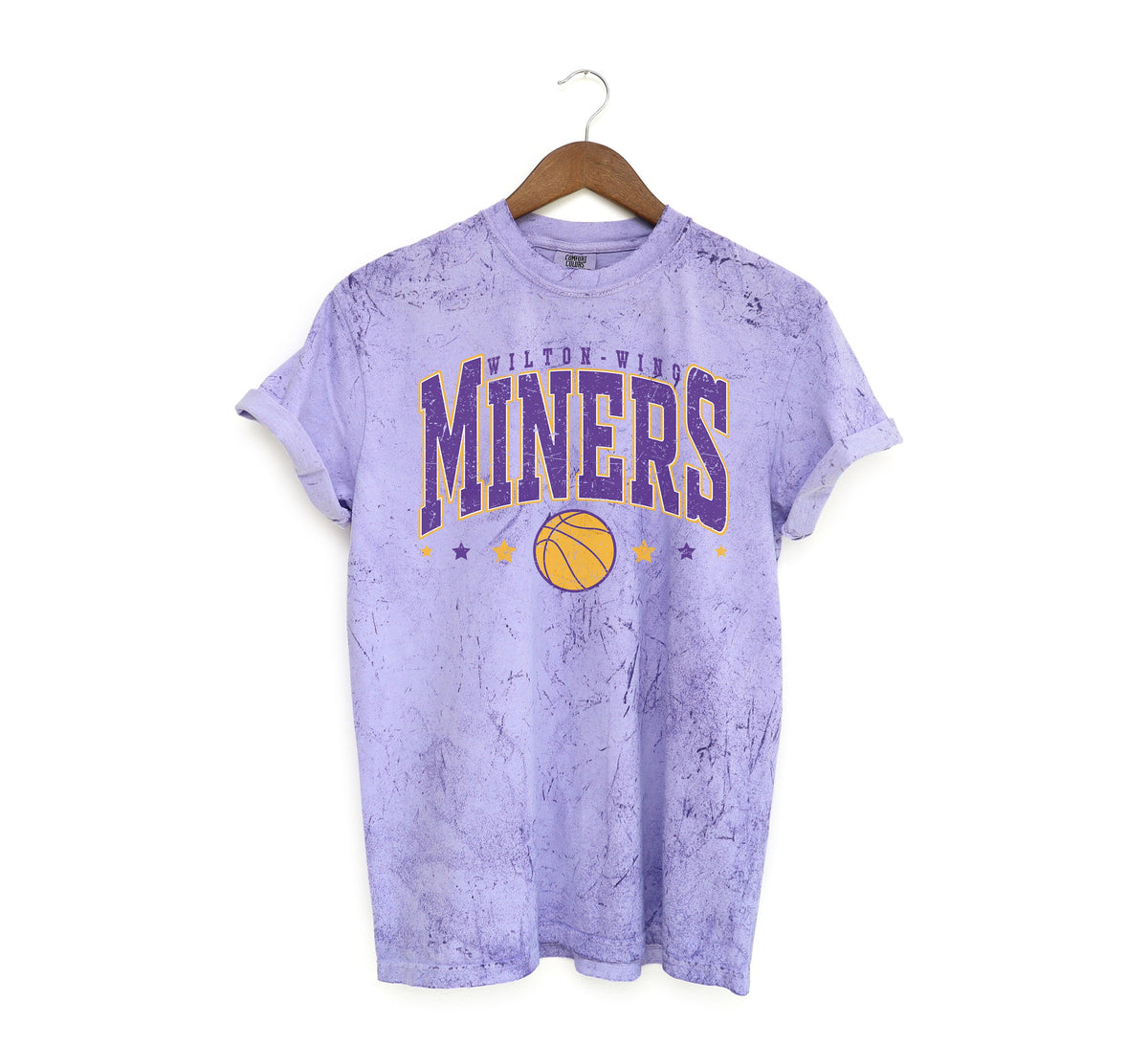 Miners Color Blast Basketball T-Shirt, Personalized Basketball Shirt, Basketball Pullover, Basketball Number Shirt, Custom Basketball Team