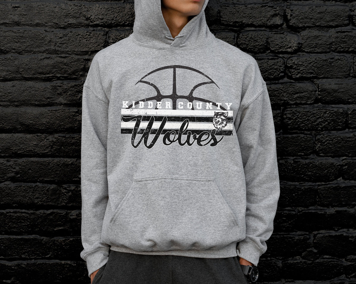 Kidder County Wolves Basketball Hoodie, Wolves Custom Sweatshirt, Custom Team Shirts, Wolves Basketball Shirts, Custom Wolves Top, Wolves