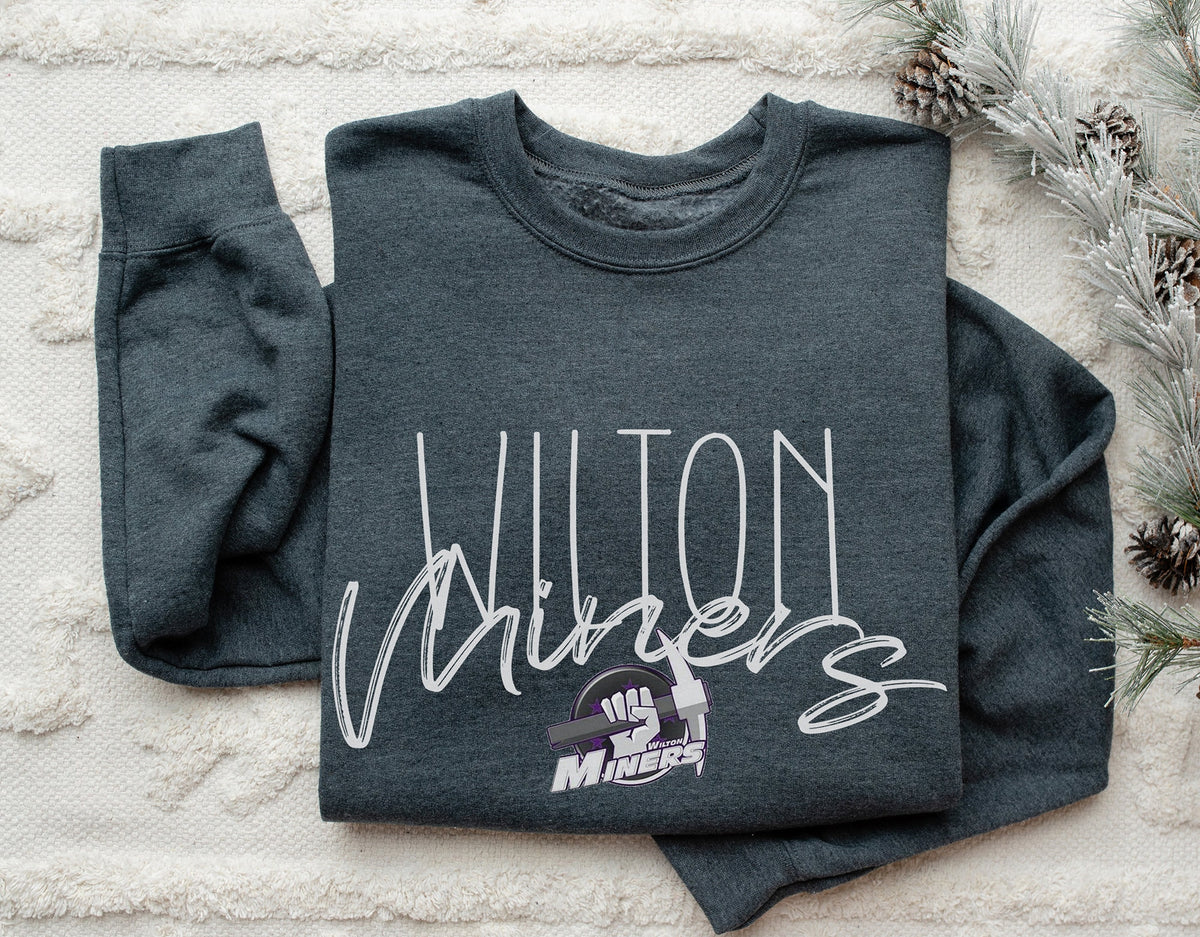 Miners Sweatshirt, Wilton Miners Sweatshirt, Miners Teacher Shirt, Custom Teacher Shirts, Custom School Shirts,