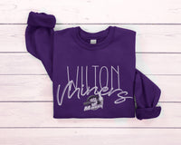 Miners Sweatshirt, Wilton Miners Sweatshirt, Miners Teacher Shirt, Custom Teacher Shirts, Custom School Shirts,