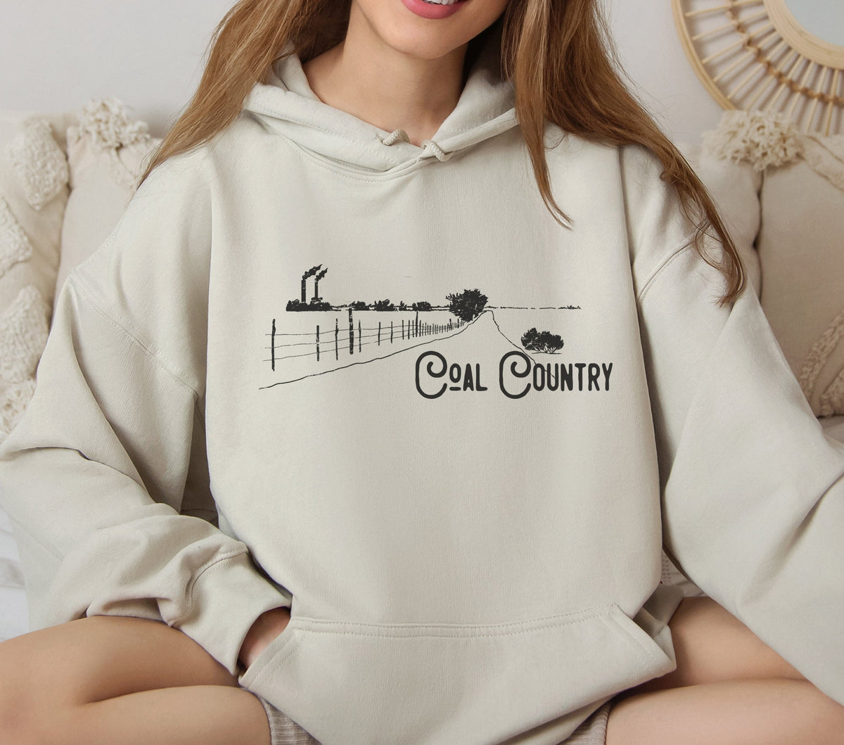 Coal Country Hoodie, Graphic Tees, North Dakota, Midwest tshirt, Country shirts, Farming tees, Western shirts,