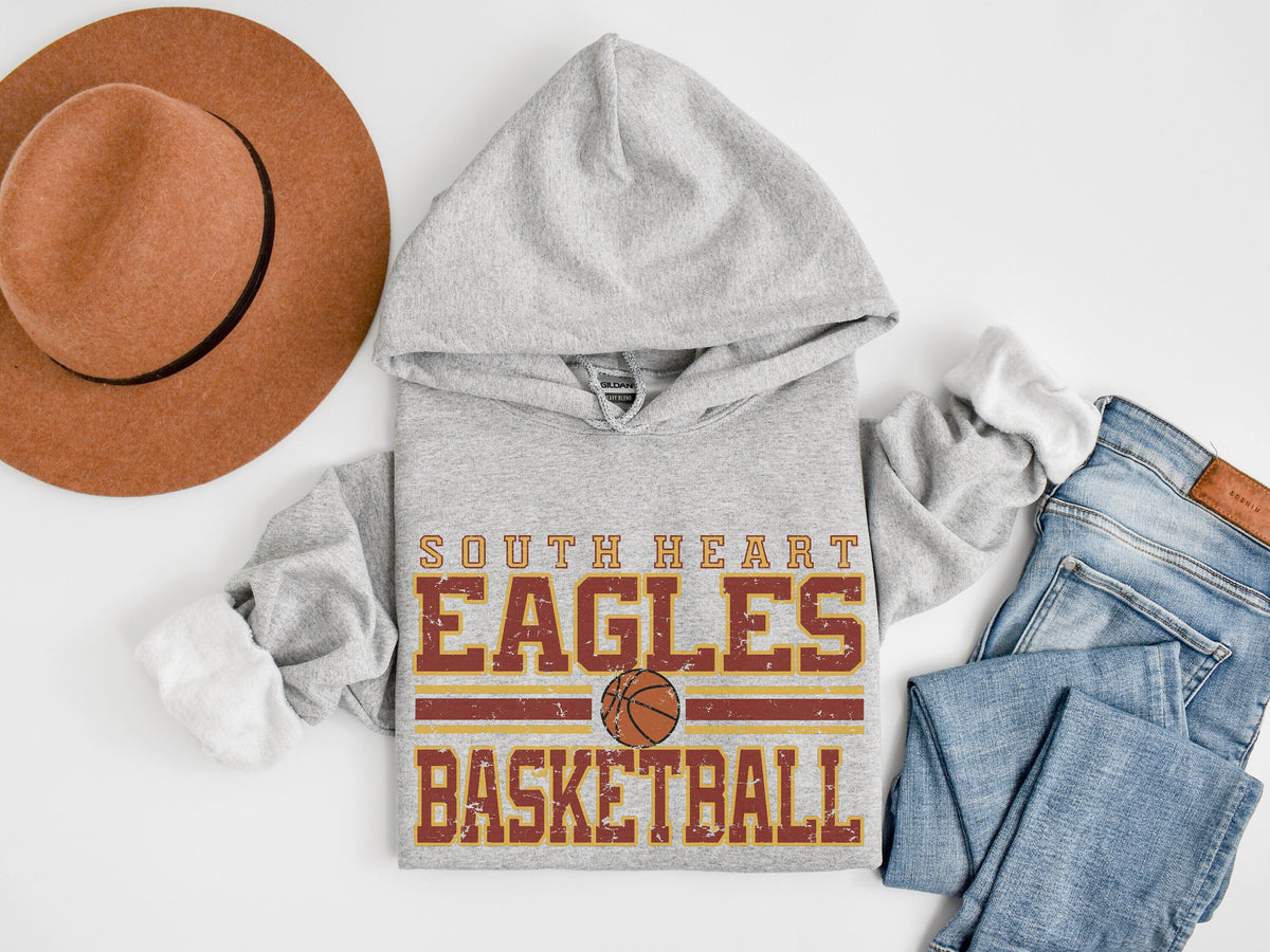 South Heart Eagles Varsity Basketball Sweatshirt, Customizable Name & Number, Eagles Sweatshirt, Custom Eagles Shirt, Custom Sports Designs