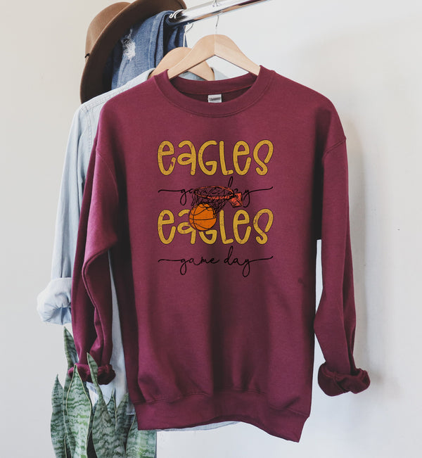 South Heart Eagles Basketball Game Day Sweatshirt, Eagles Sweatshirt, Custom Eagles Shirt, Custom Sports Designs, Eagles Game Day Shirt