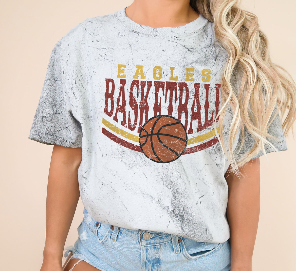 South Heart Eagles Basketball Color-Blast T-Shirt, Eagles T-Shirt, Custom Eagles Shirt, Custom Sports Designs