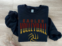 South Heart Eagle Volleyball Sweatshirt with Arm Logo, Eagles Shirt, Custom Eagles Shirt, Custom Sports Designs, Eagles Volleyball