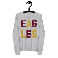 South Heart Eagles Youth Long Sleeve Tee, Kids Eagles Shirt, Kids Custom School Designs