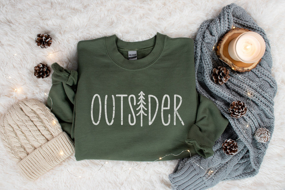 Outsider Sweatshirt, Nature Shirt, Outdoor Enthusiast, Hiking Shirt, Trendy Outsider Tee, Outsider Life, Mountain Sweatshirt, Holiday Shirt