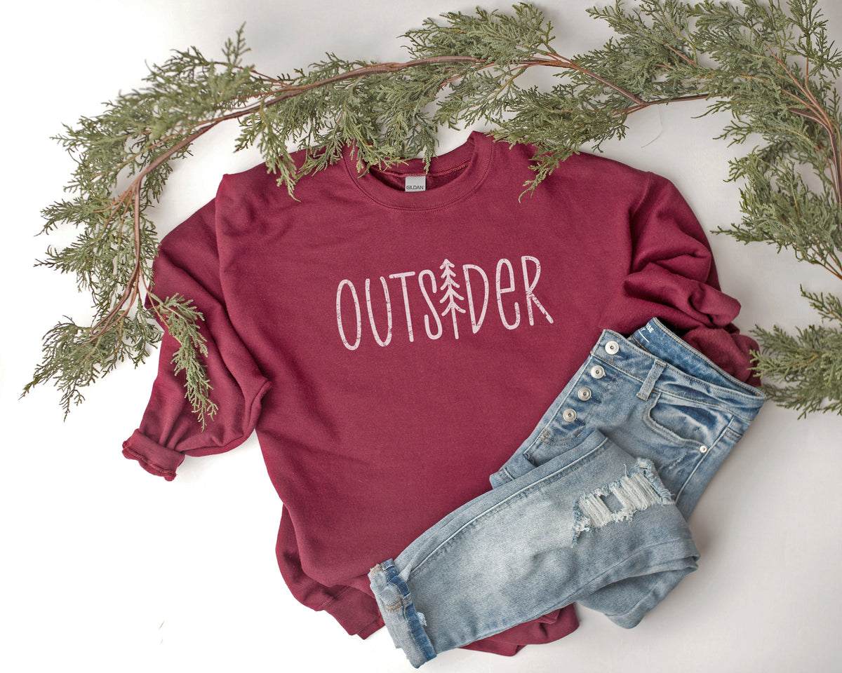 Outsider Sweatshirt, Nature Shirt, Outdoor Enthusiast, Hiking Shirt, Trendy Outsider Tee, Outsider Life, Mountain Sweatshirt, Holiday Shirt