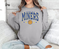 Beulah Miners Varsity Style Basketball Sweatshirt, Personalized Shirt, Team Name Sweatshirt, Miner Shirts, Custom Design, Personalized Tops